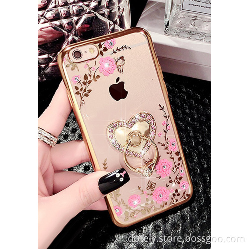 TPU Bumper Case Cover with Ring Holder Kickstand